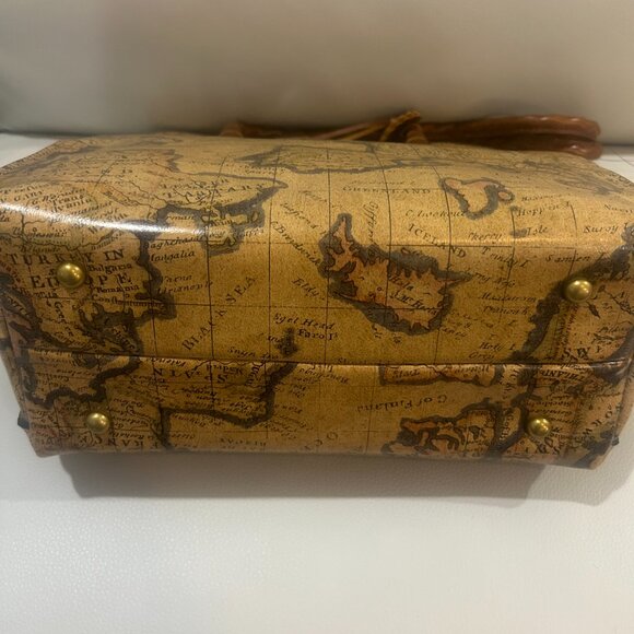 Patricia Nash European Map Cavo Leather Handbag NWT $249 - Picture 10 of 10